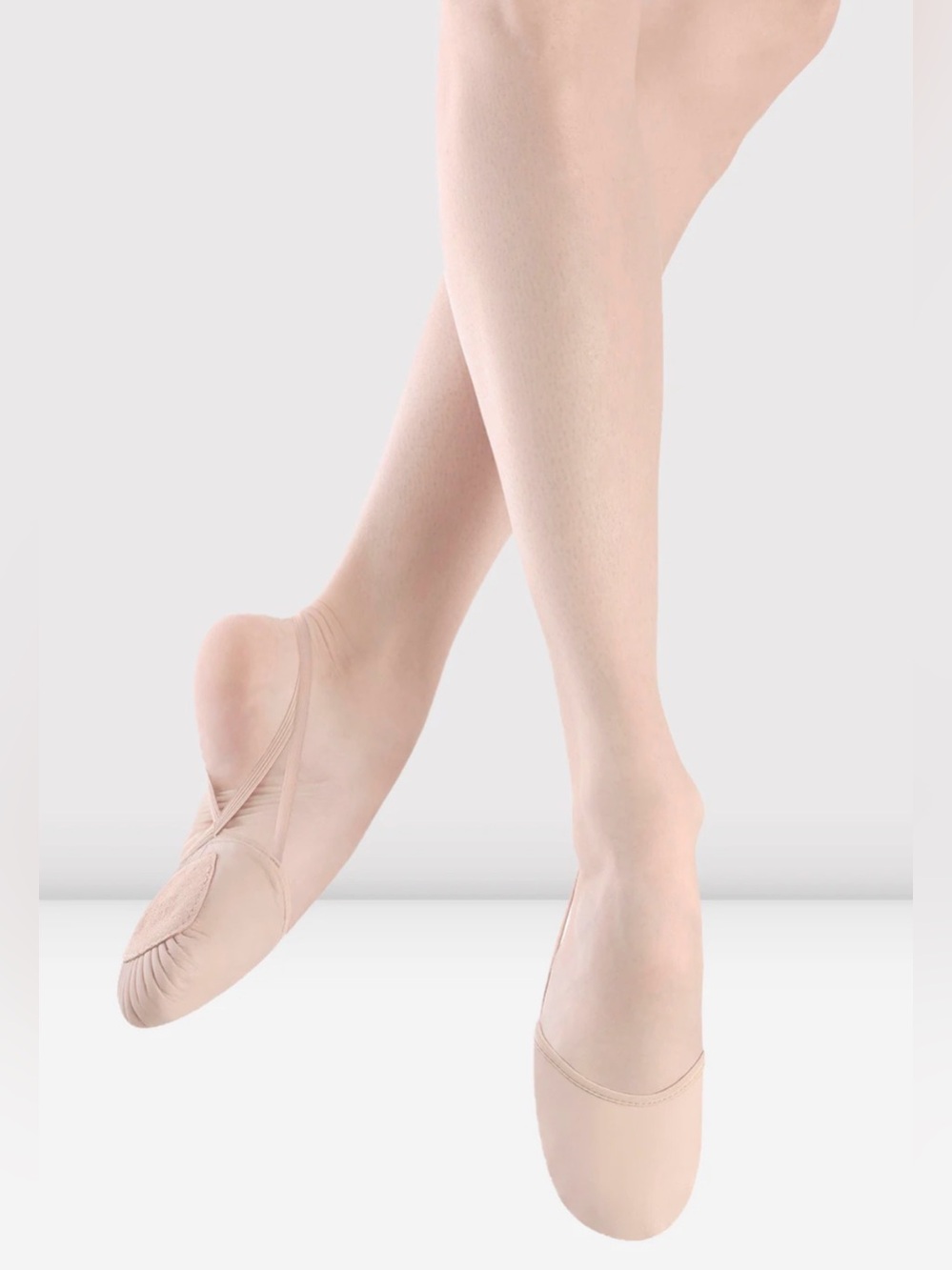 Bloch Ladies Eclipse Leather Half Sole Shoe, Light Sand, Size S, NIP